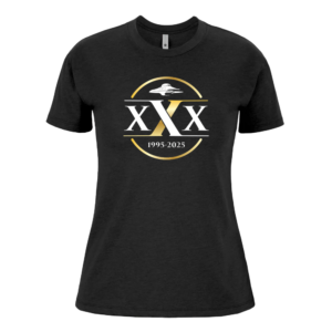 Flying Saucer 30th Anniversary women Tee front